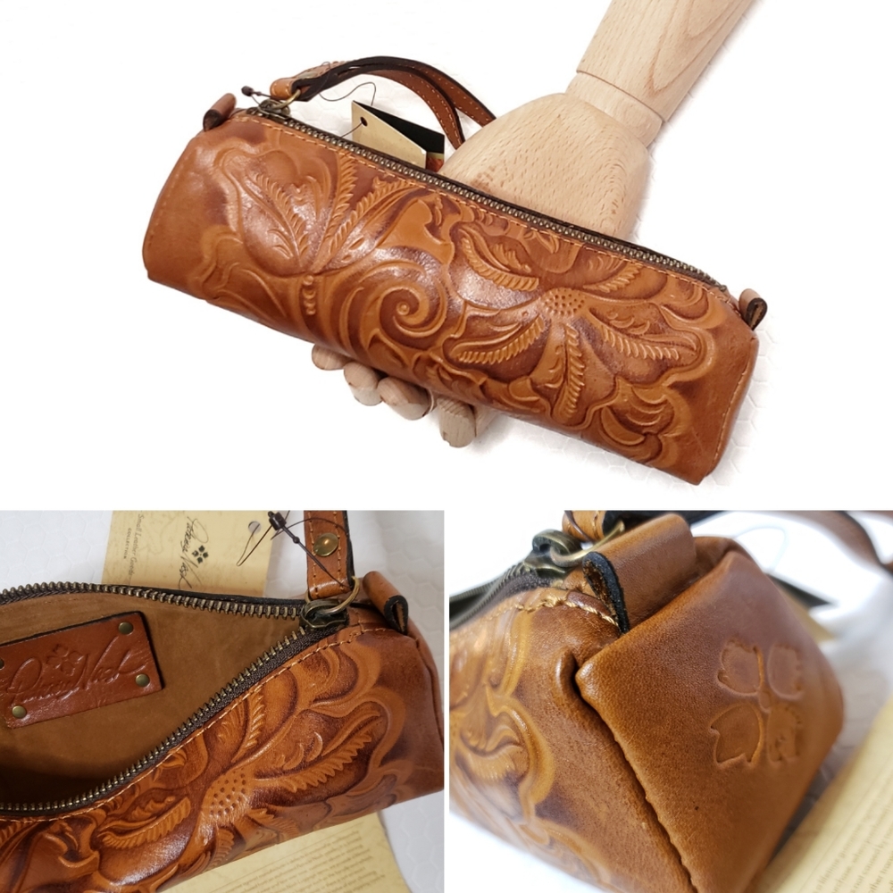 Patricia Nash Embossed Wristlet Clutch Barrel